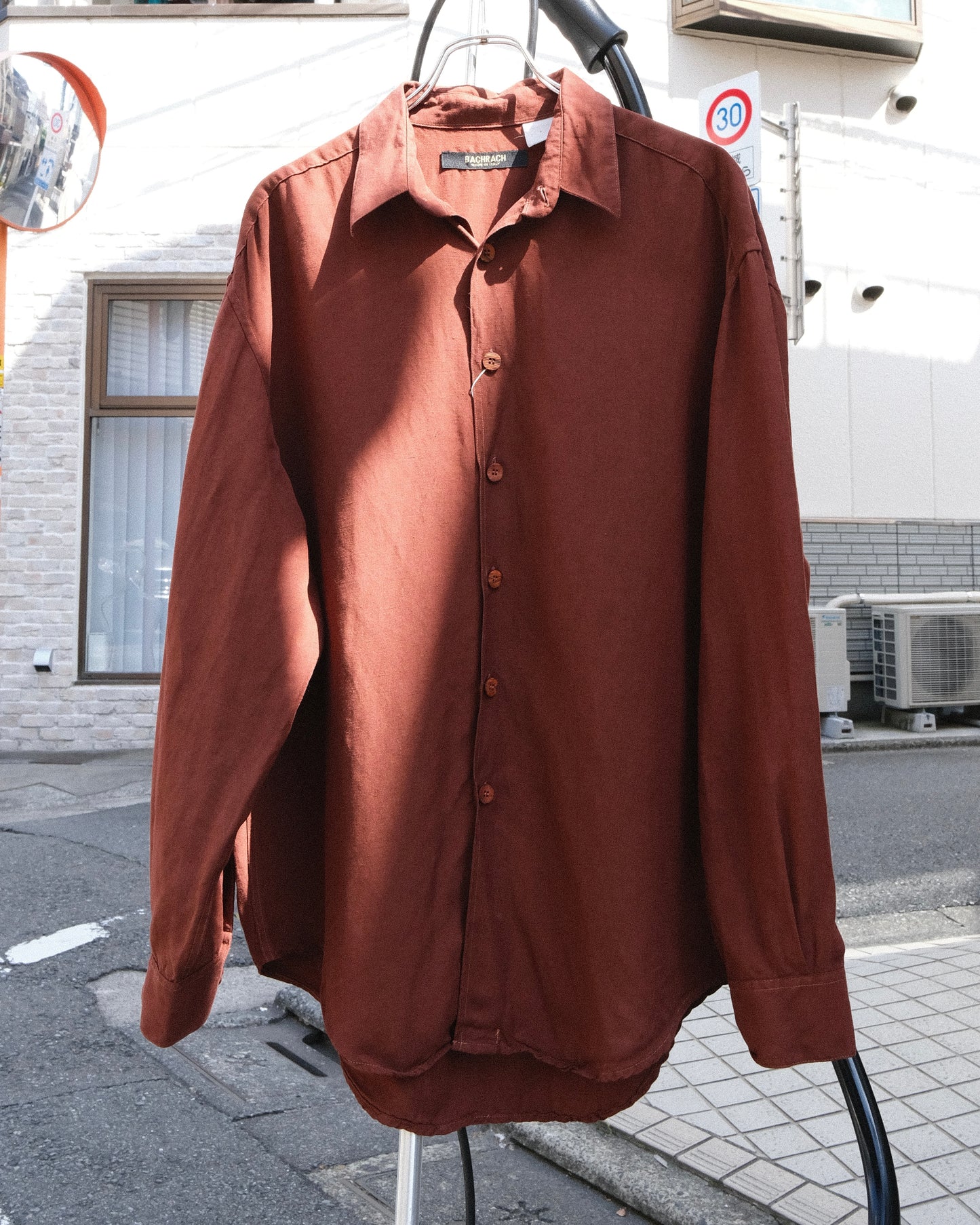BACHRACH - Brown Linen Blend Shirt