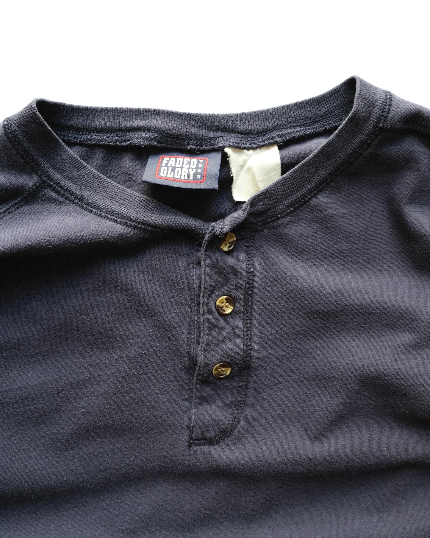 Henley Neck Cotton L/S T-Shirt