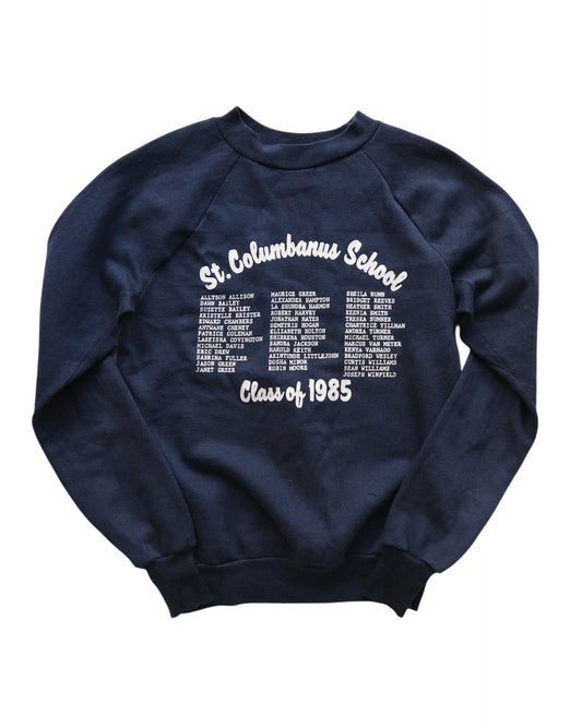 80s Healthknit School Print Sweat “Class of 1985”