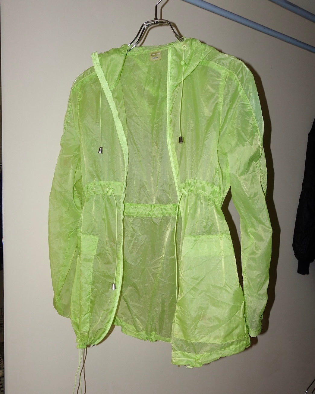 Lime Sheer Hooded Shell
