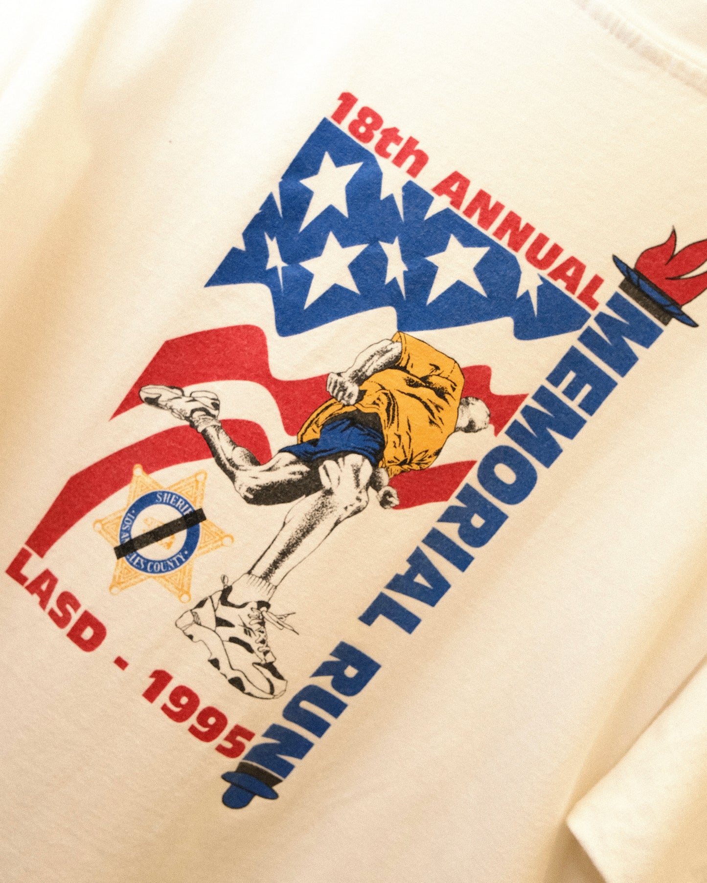 Hanes Beefy-T - 1995 LASAA Memorial Run T-Shirt