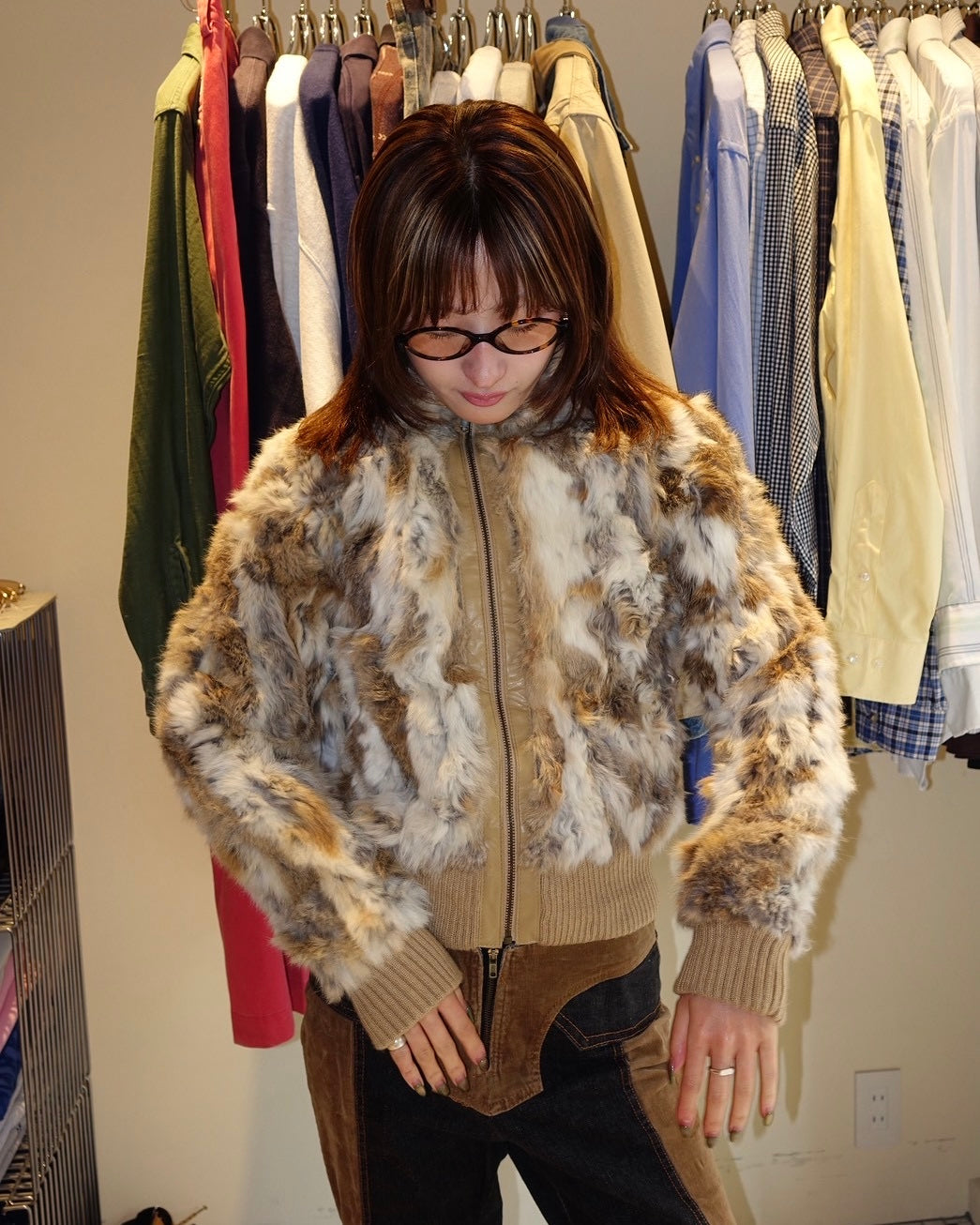 Charlotte Russe - Faux Fur Zip-Up Jacket