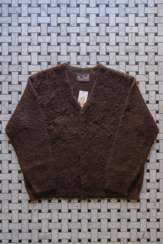 ROUTINE Mohair knit cardigan / Vintage Brown