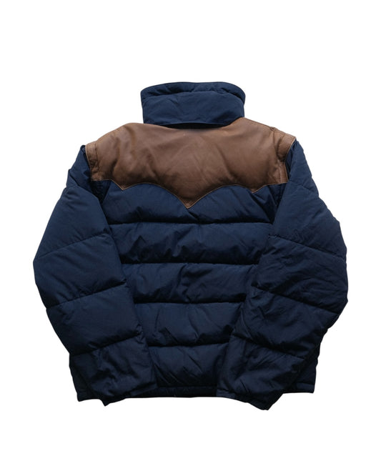 80's Hype American Clothing Company "Leather Yoke Short Down Jacket"