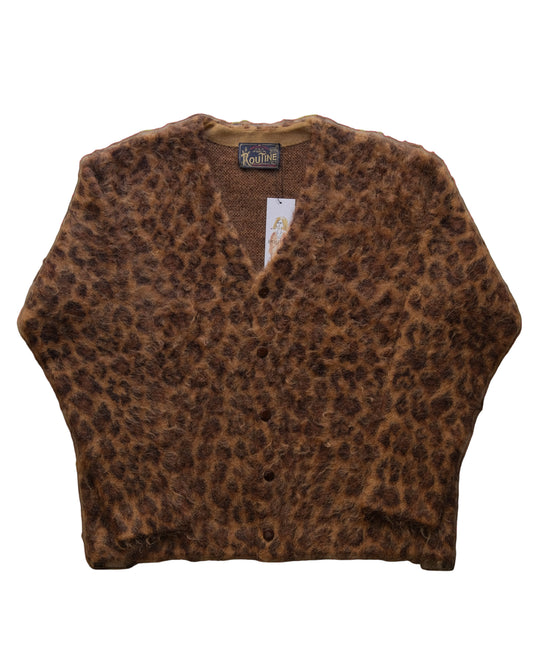 ROUTINE - Mohair knit cardigan / Leopard