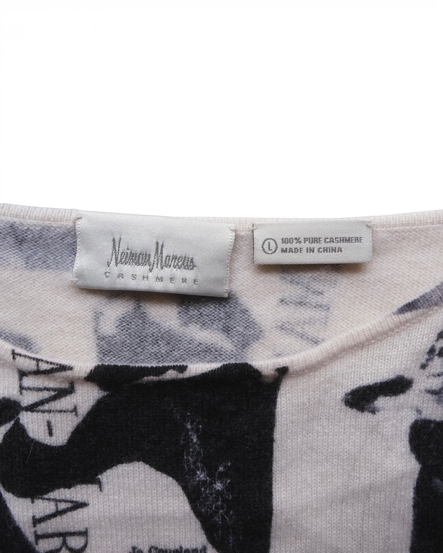 Neiman Marcus Graphic Cashmere Knit