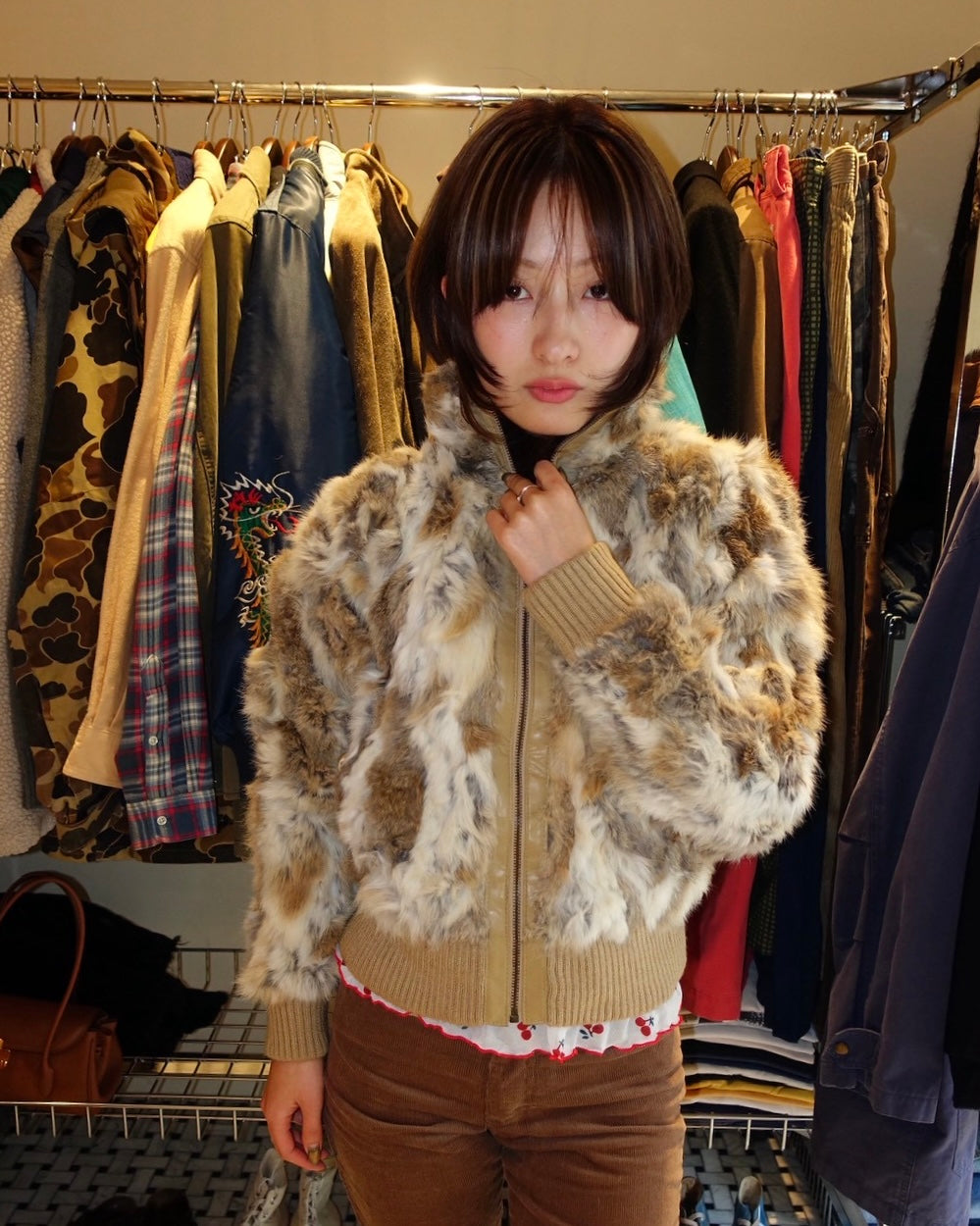 Charlotte Russe - Faux Fur Zip-Up Jacket