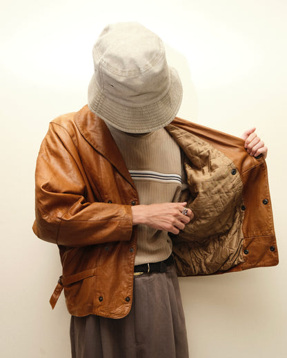 Dolman Sleeve Leather Jacket