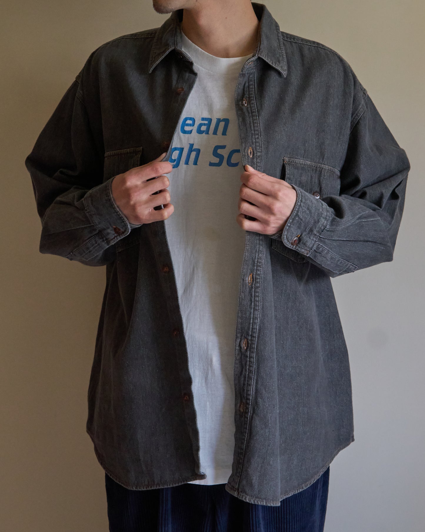 Black Denim CPO Shirts