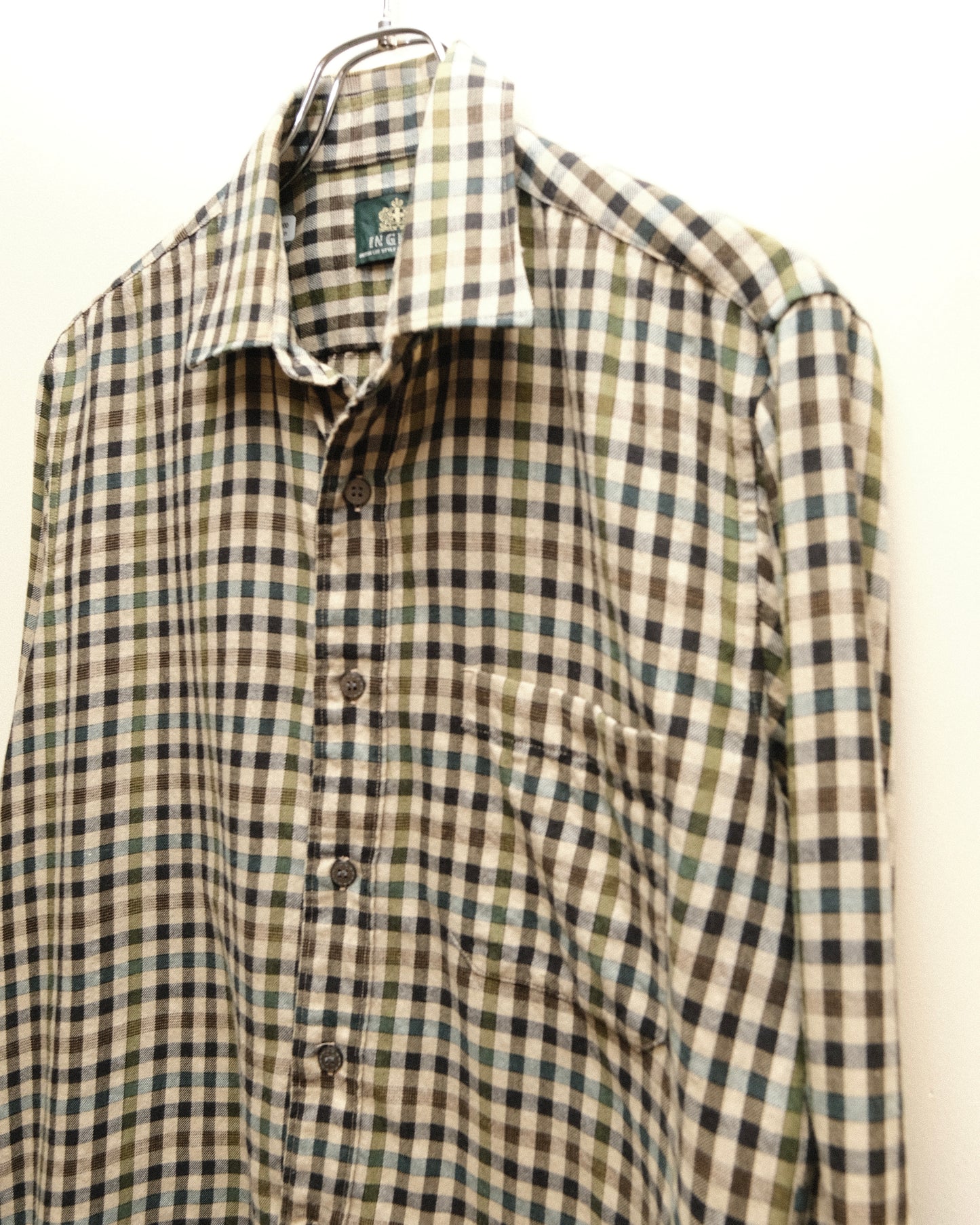INGRAM - Wool Blend Gingham Check Shirt