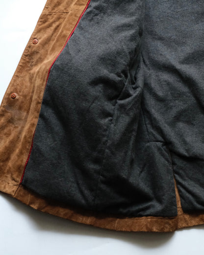 J.CREW - Suede Leather Car Coat