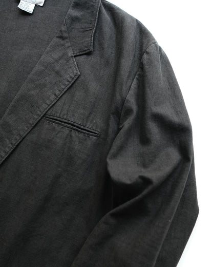 Black Cotton Linen Jacket