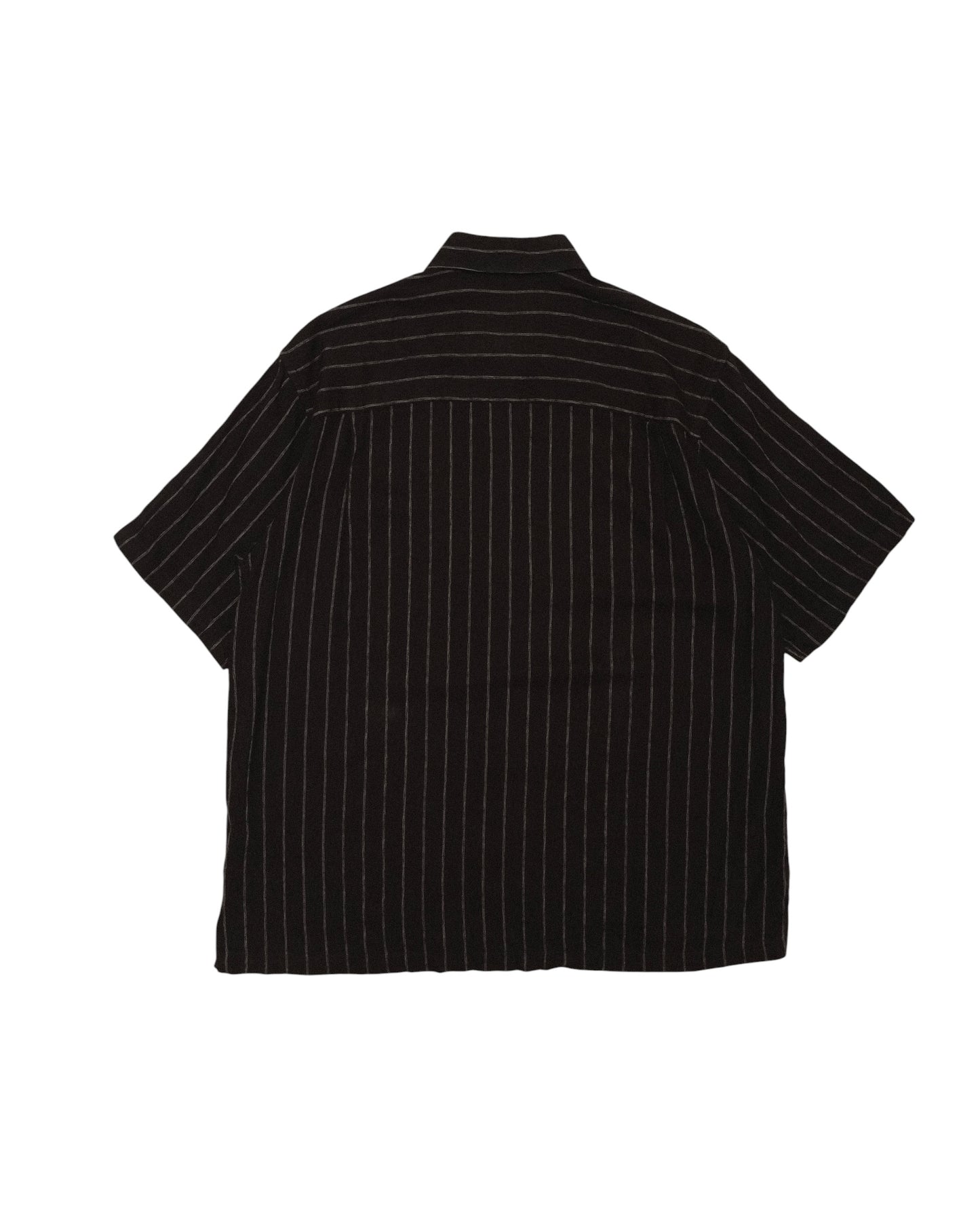 ARROW - Black Stripe Cotton Rayon Shirt
