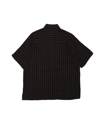 ARROW - Black Stripe Cotton Rayon Shirt