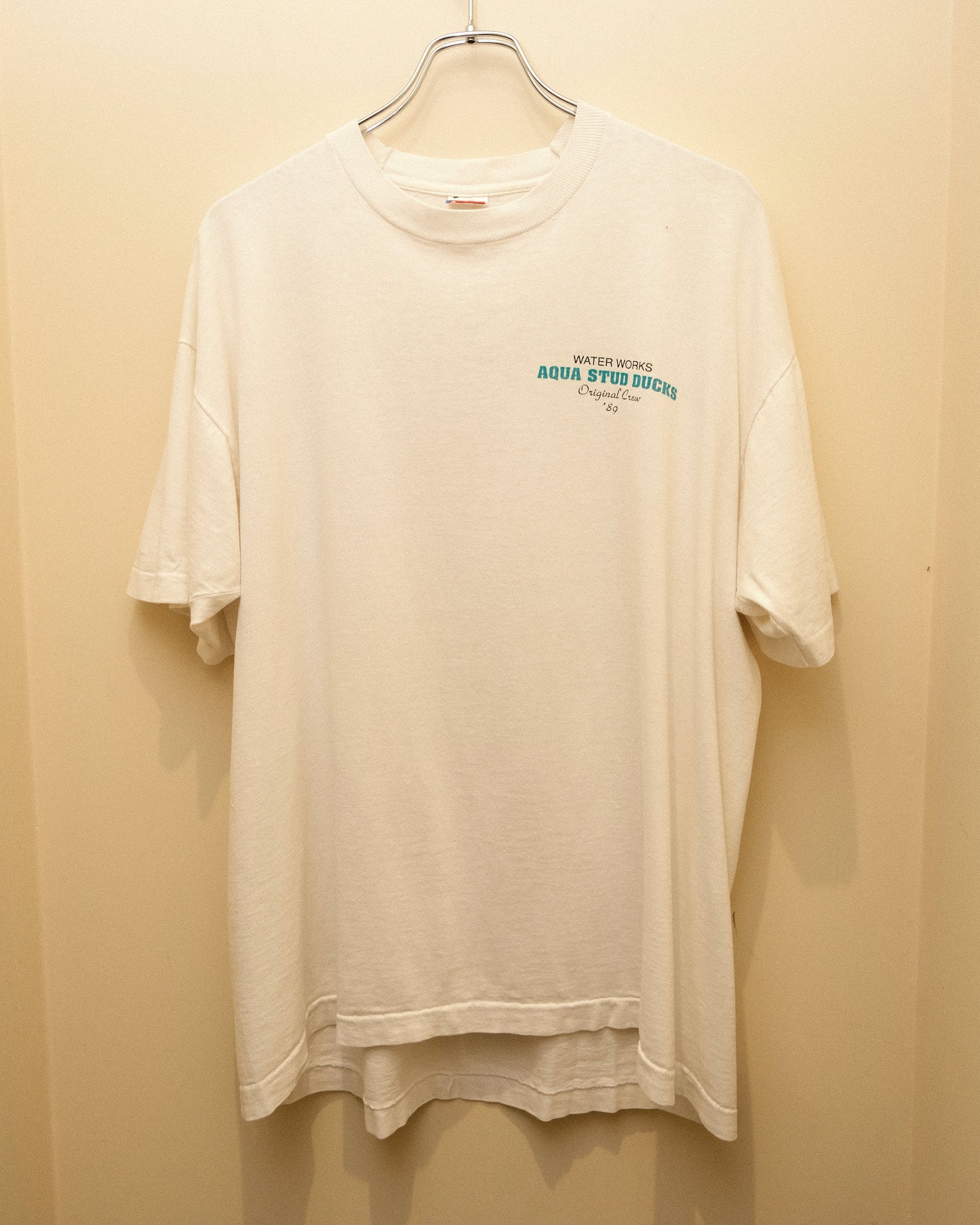 90s FRUIT OF THE LOOM - AQUA STUD DUCKS “Original Crew ’89”