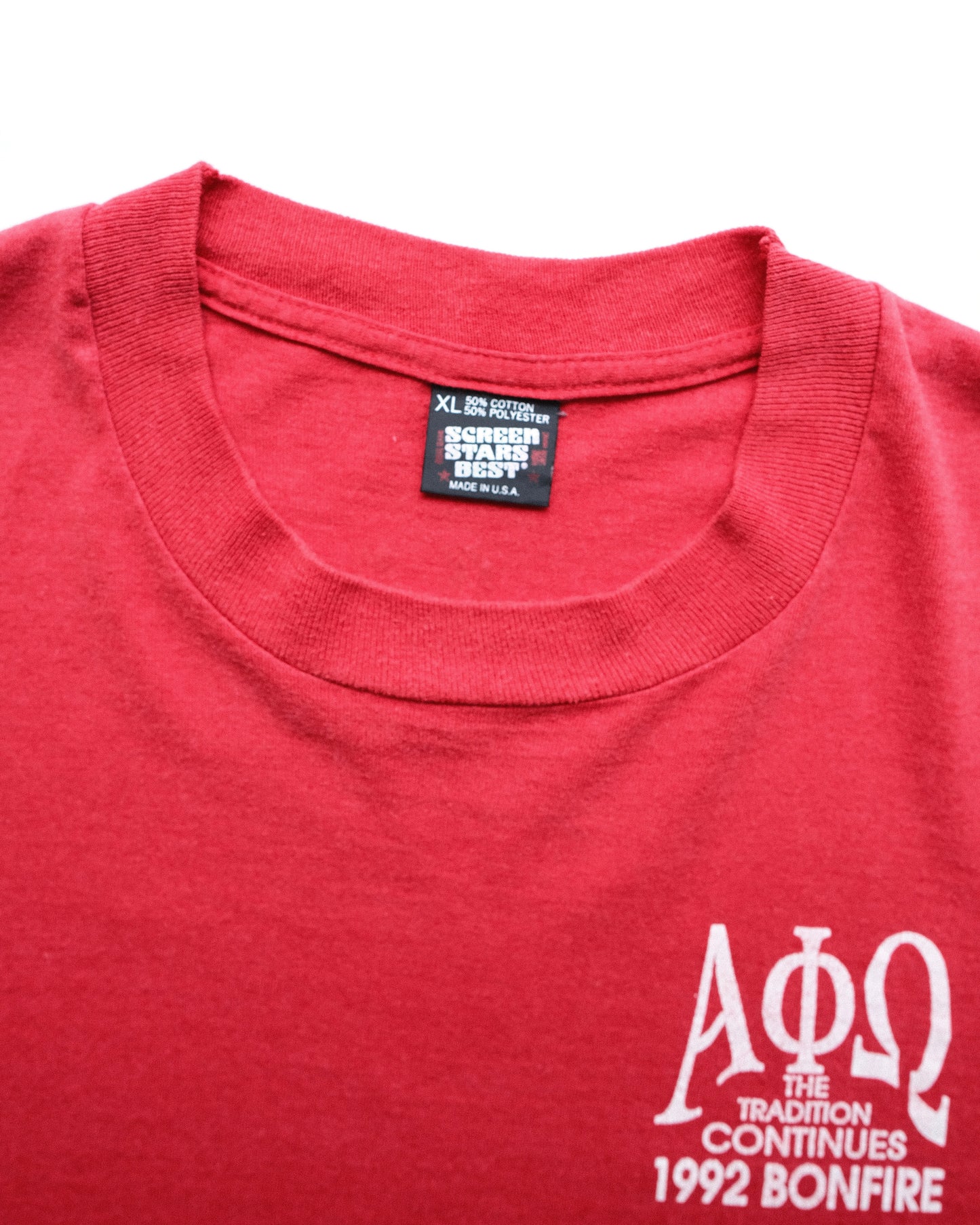 90s SCREEN STARS BEST - 1992 Bonfire 45th Anniversary Print Tee