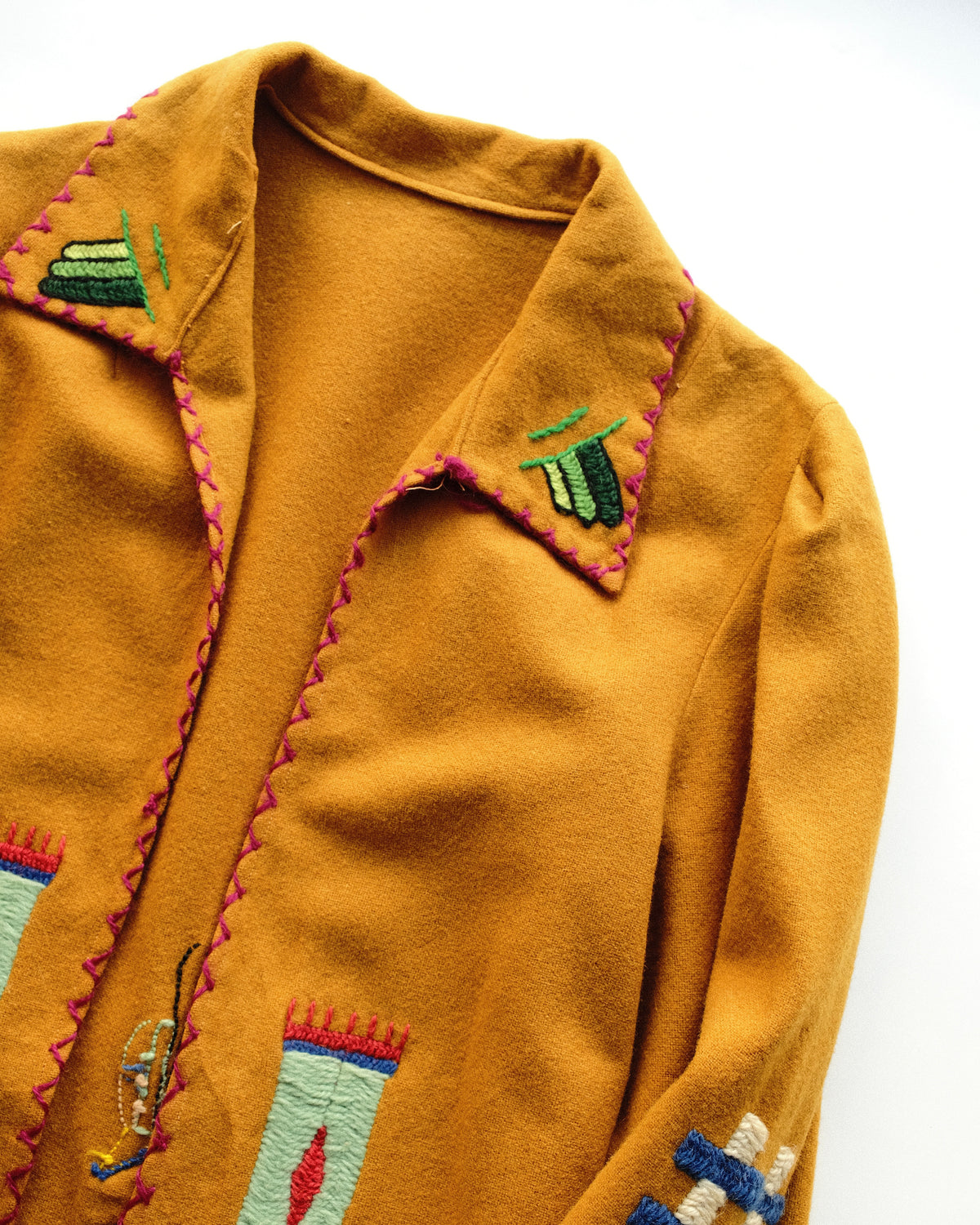Vintage Hand Embroidered Wool Jacket