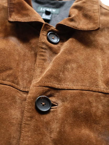 J.CREW - Suede Leather Car Coat