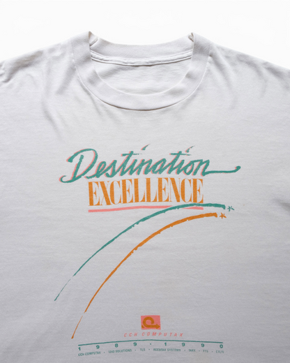 90s CCH COMPUTAX "Destination Excellence” Promotional T-Shirt