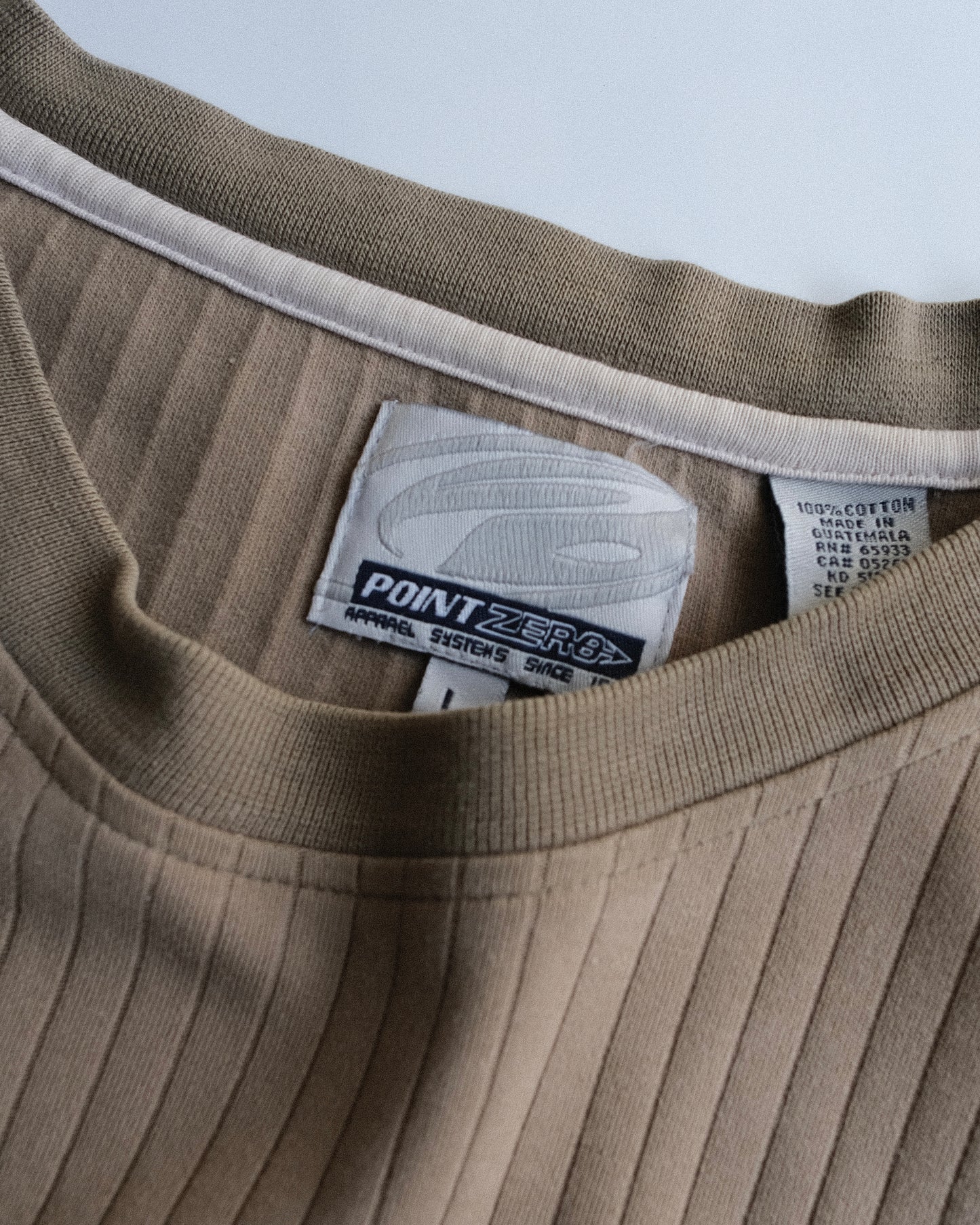 POINT ZERO - Cotton Ribbed Line T