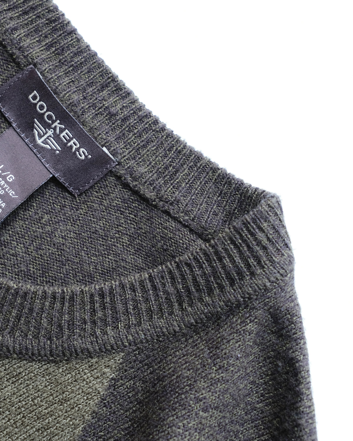 DOCKERS - Argyle Acrylic Crew Neck Knit
