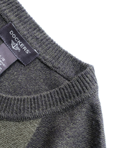 DOCKERS - Argyle Acrylic Crew Neck Knit