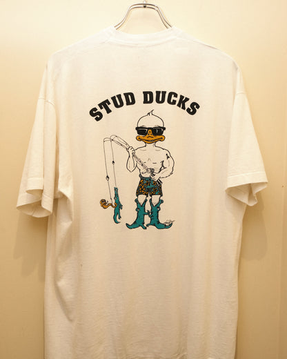 90s FRUIT OF THE LOOM - AQUA STUD DUCKS “Original Crew ’89”