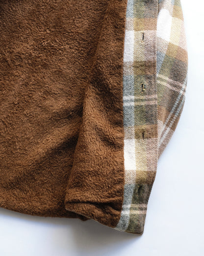 80s Plaid Pile Lined Shirt Jacket