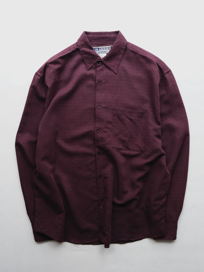 UNTIED - Windowpane Rayon Blend Shirt