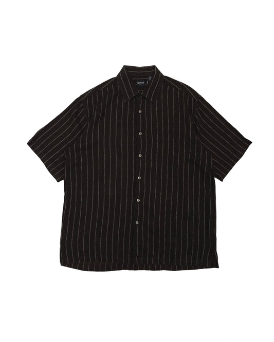 ARROW - Black Stripe Cotton Rayon Shirt