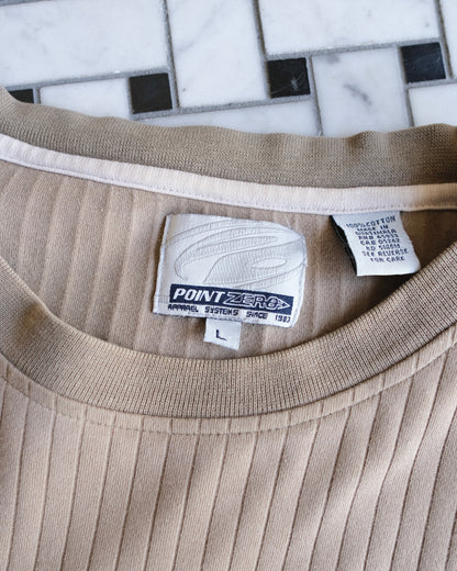 POINT ZERO - Cotton Ribbed Line T