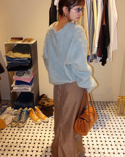 Drawstring Cargo Long Skirt