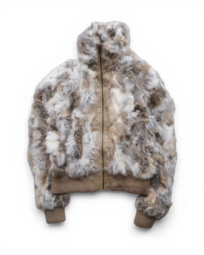 Charlotte Russe - Faux Fur Zip-Up Jacket