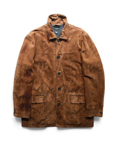 J.CREW - Suede Leather Car Coat