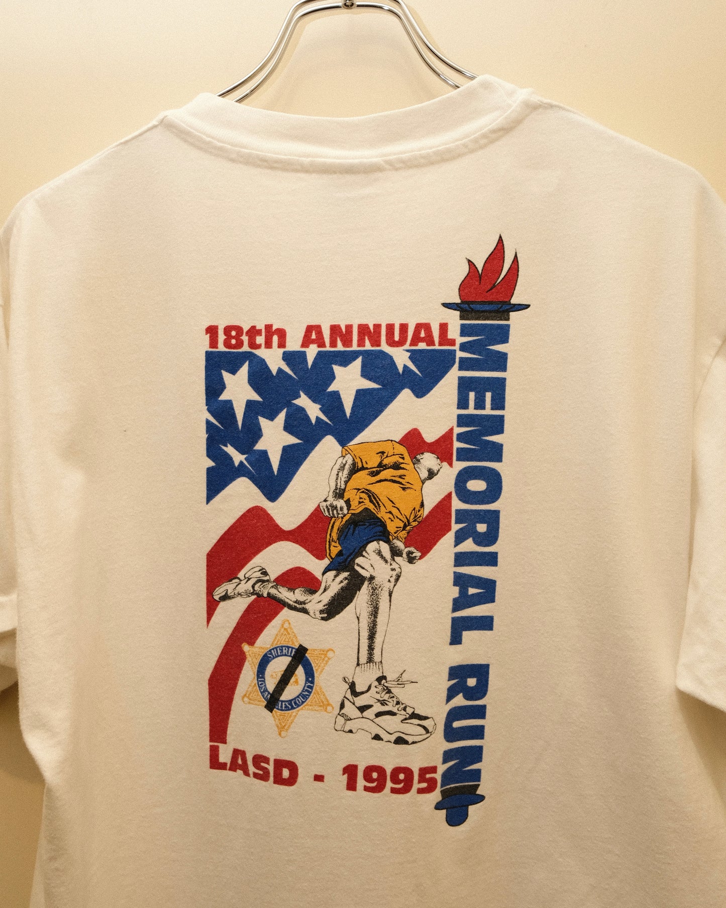 Hanes Beefy-T - 1995 LASAA Memorial Run T-Shirt