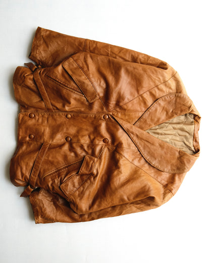 Dolman Sleeve Leather Jacket
