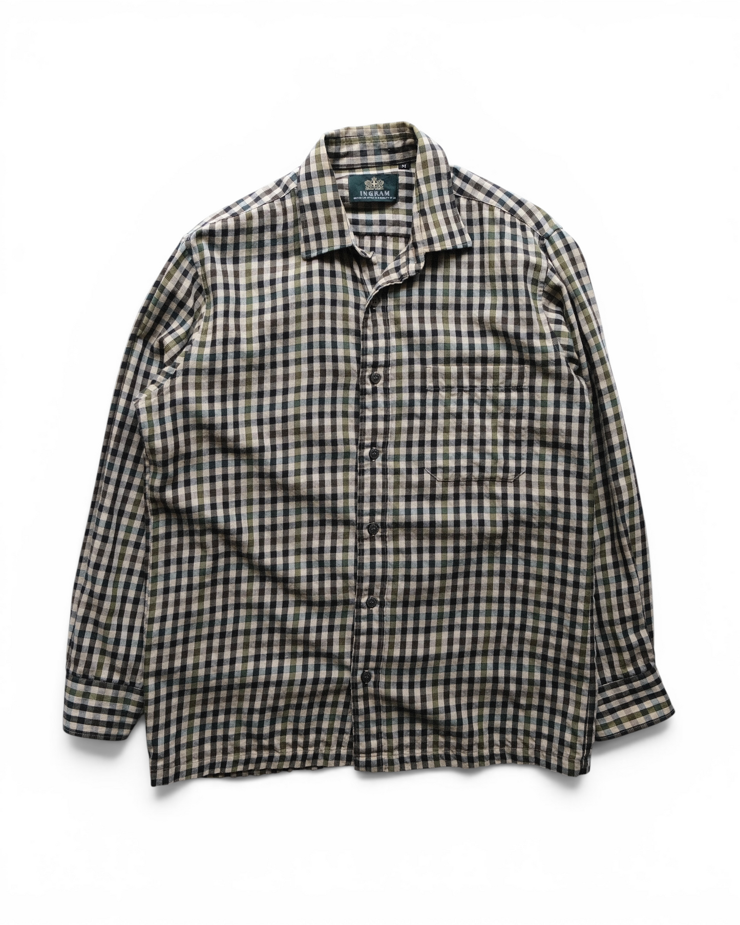 INGRAM - Wool Blend Gingham Check Shirt