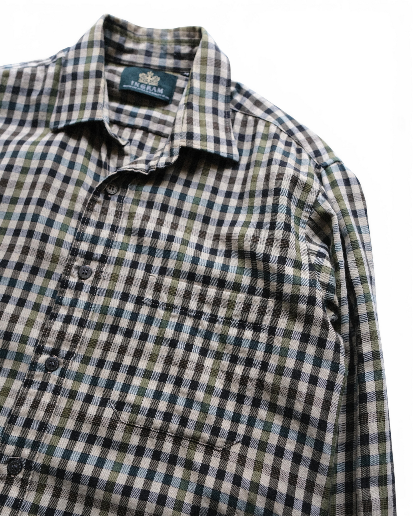 INGRAM - Wool Blend Gingham Check Shirt