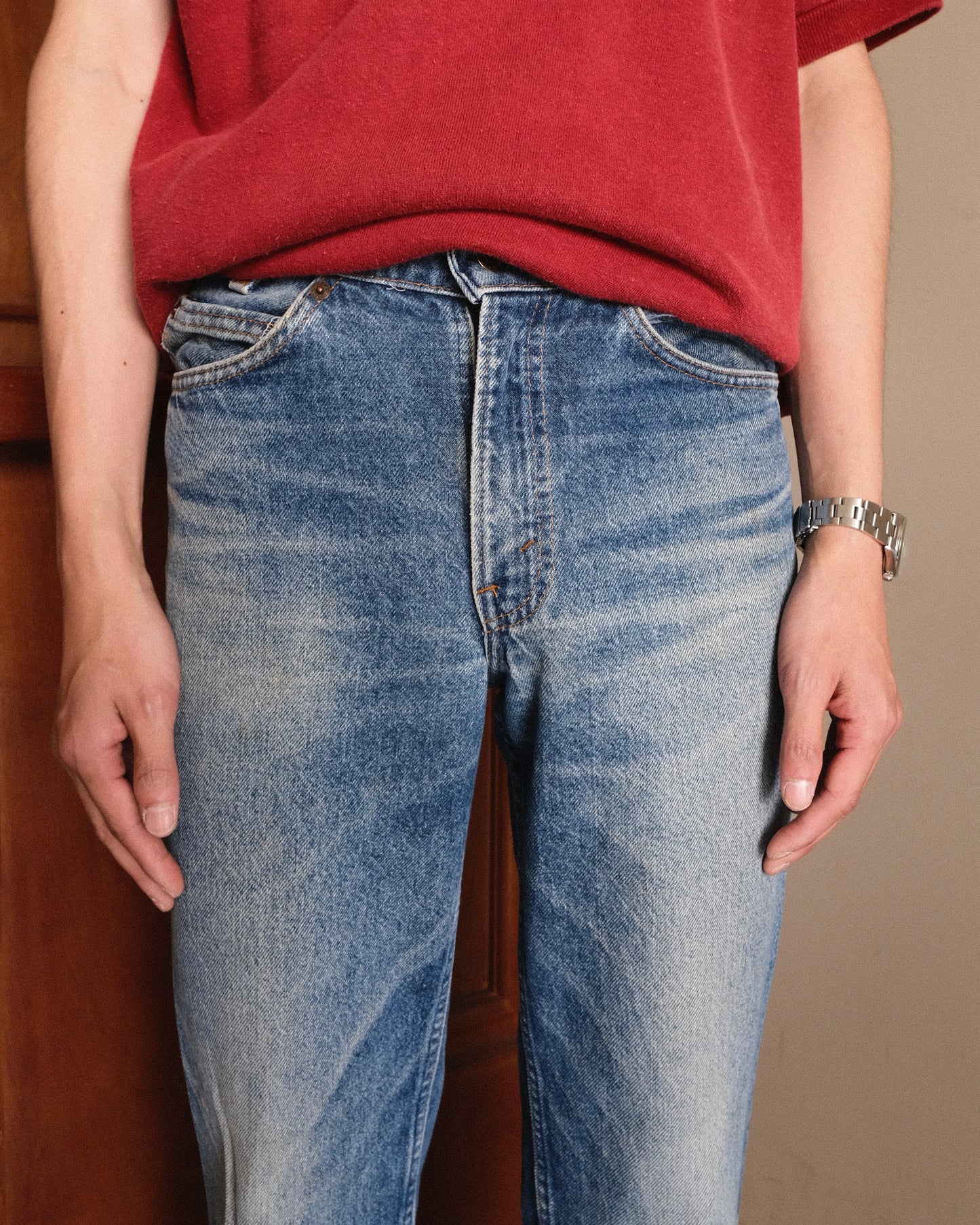 45. Levi's 506 STUDENT Straight Denim Pants / W29 L34