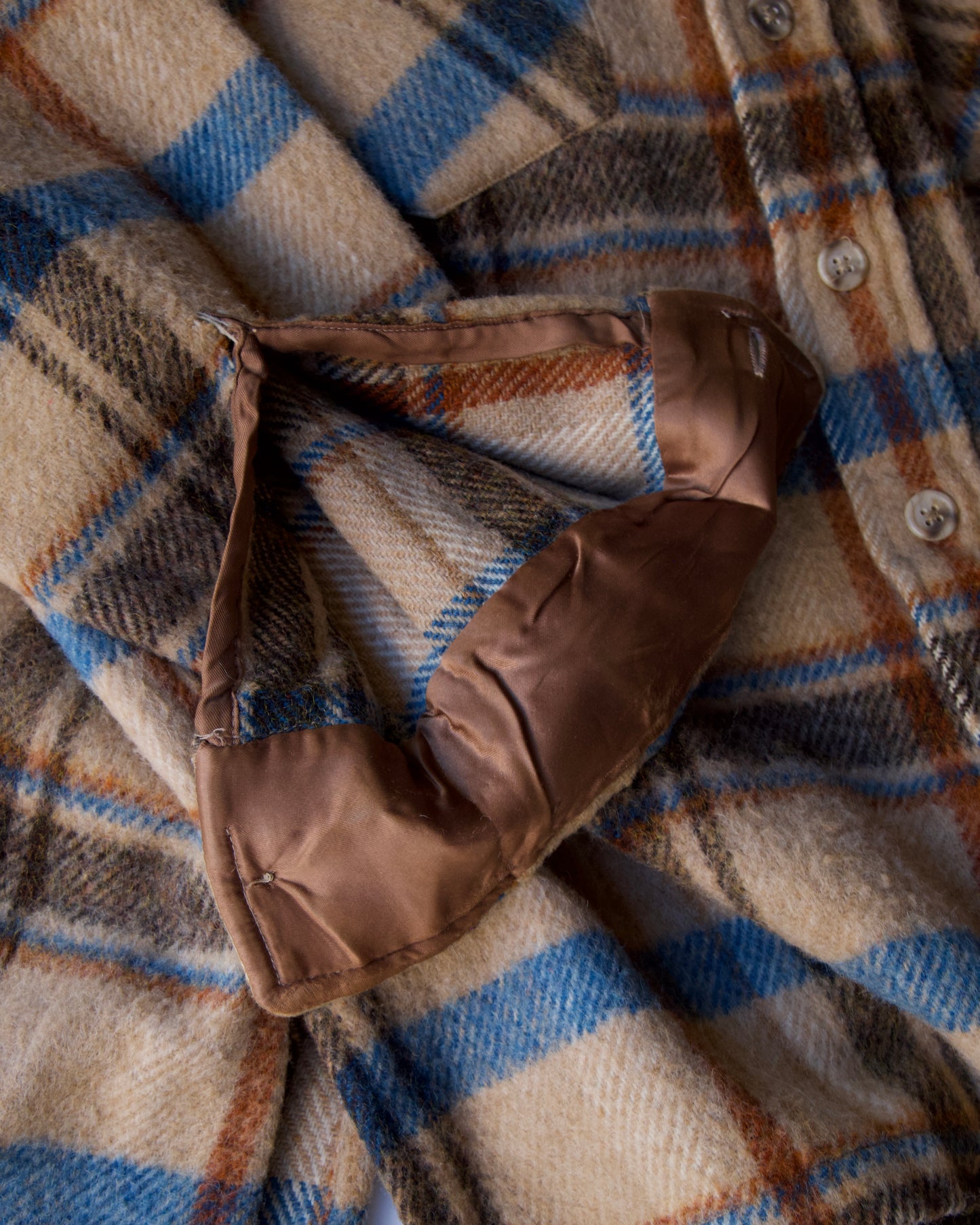 60s~70s Vintage Wool Check Shirt