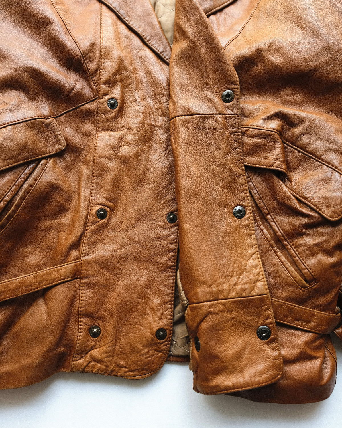 Dolman Sleeve Leather Jacket