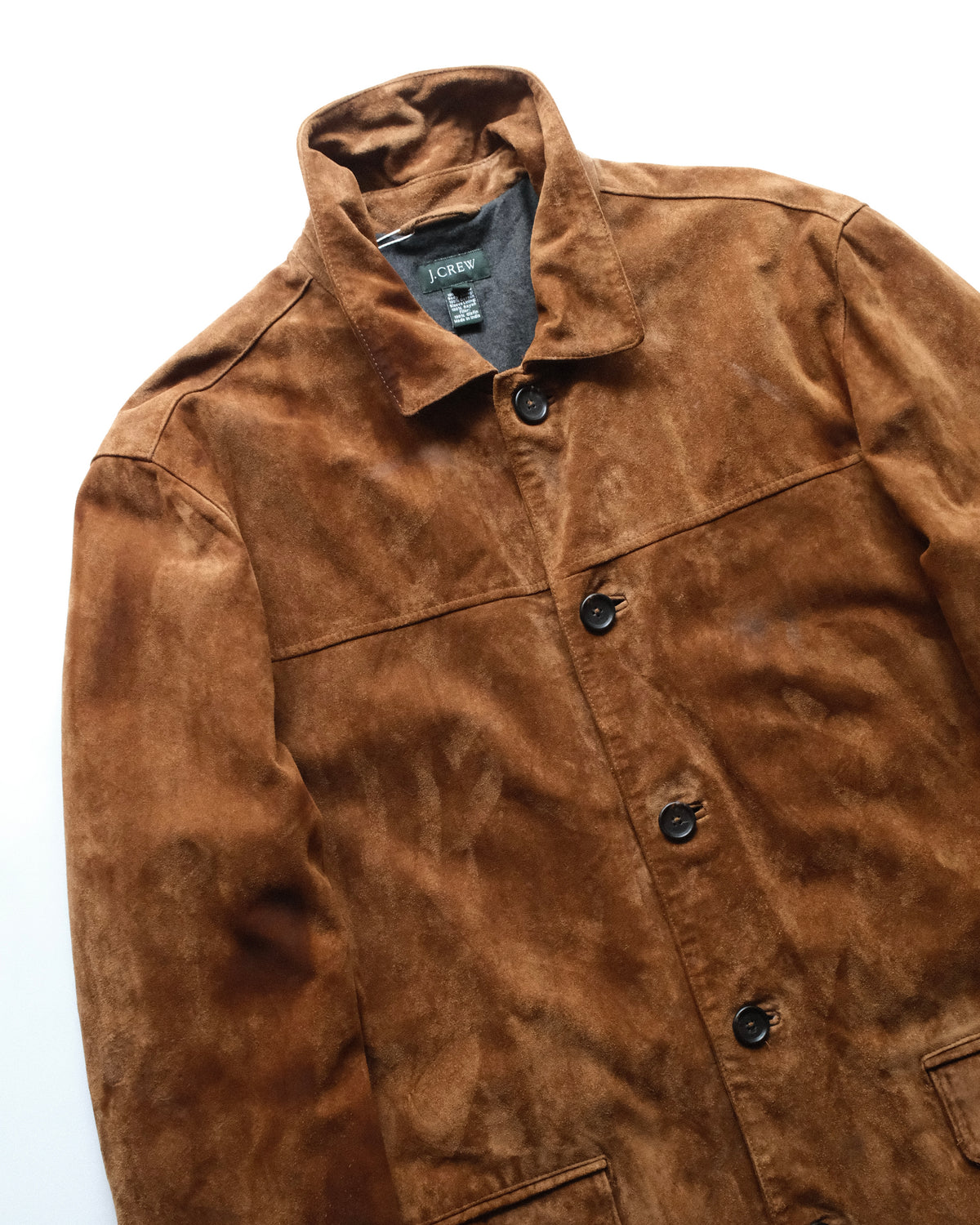 J.CREW - Suede Leather Car Coat