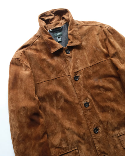 J.CREW - Suede Leather Car Coat