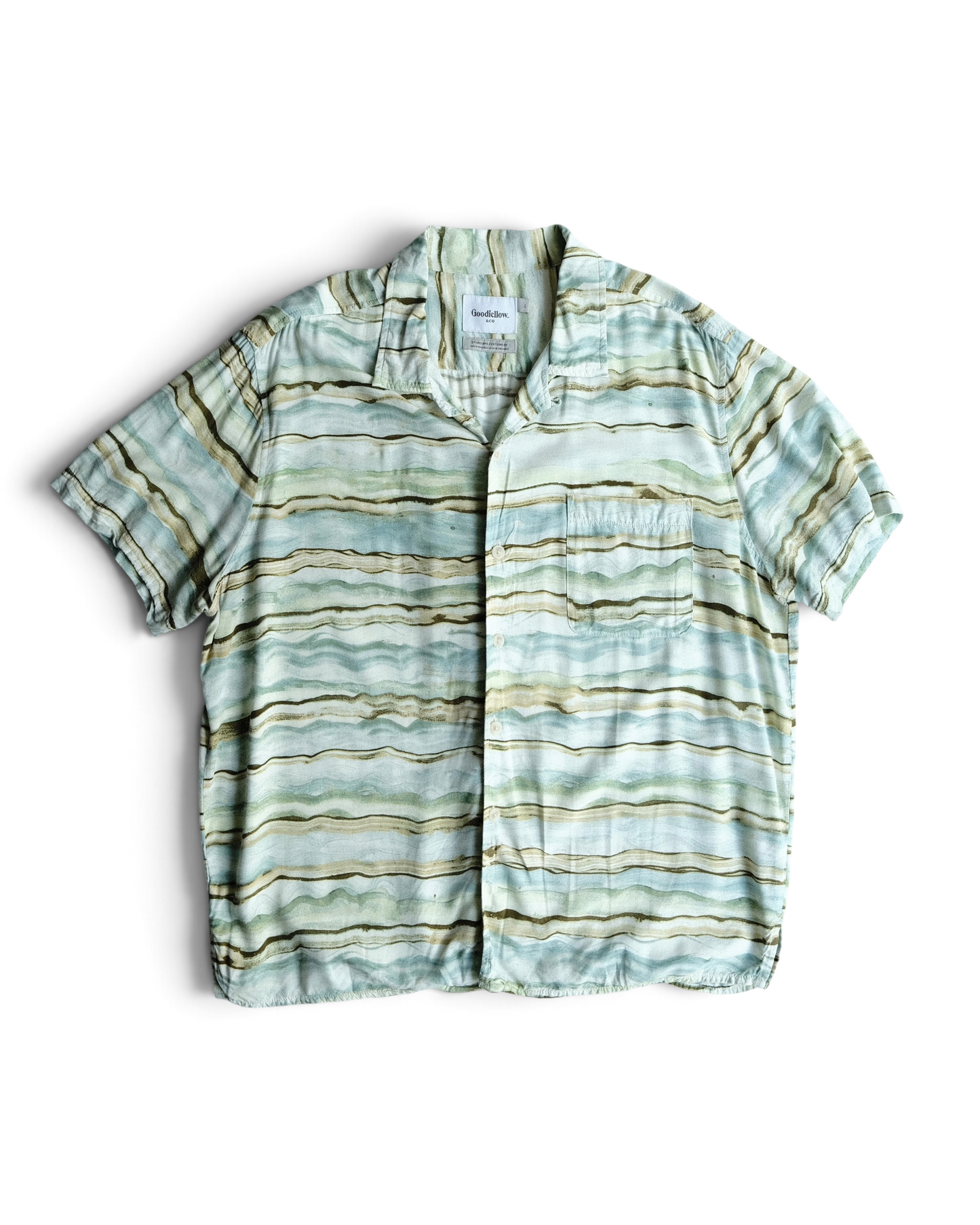 Goodiellow&co - Open Collar Rayon Shirt