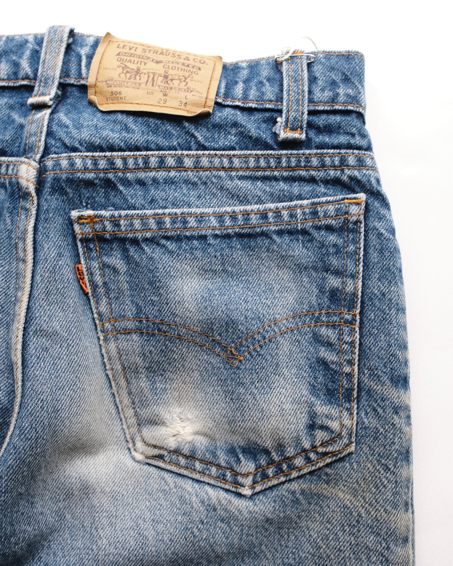 45. Levi's 506 STUDENT Straight Denim Pants / W29 L34