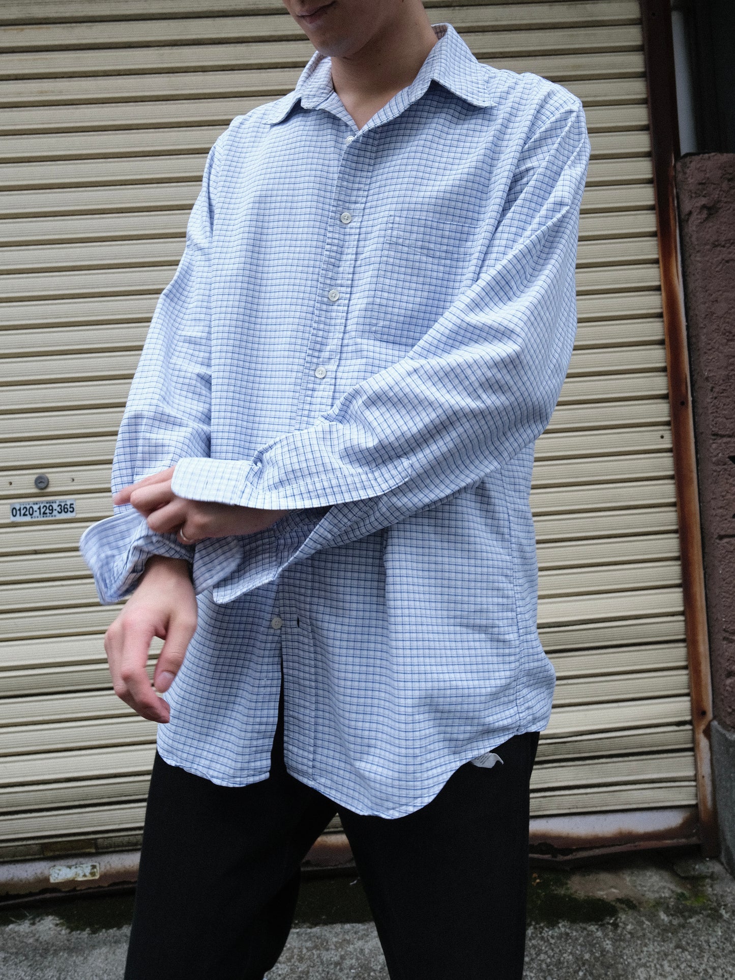 L.L.Bean - Cotton Blue Check BD Shirt