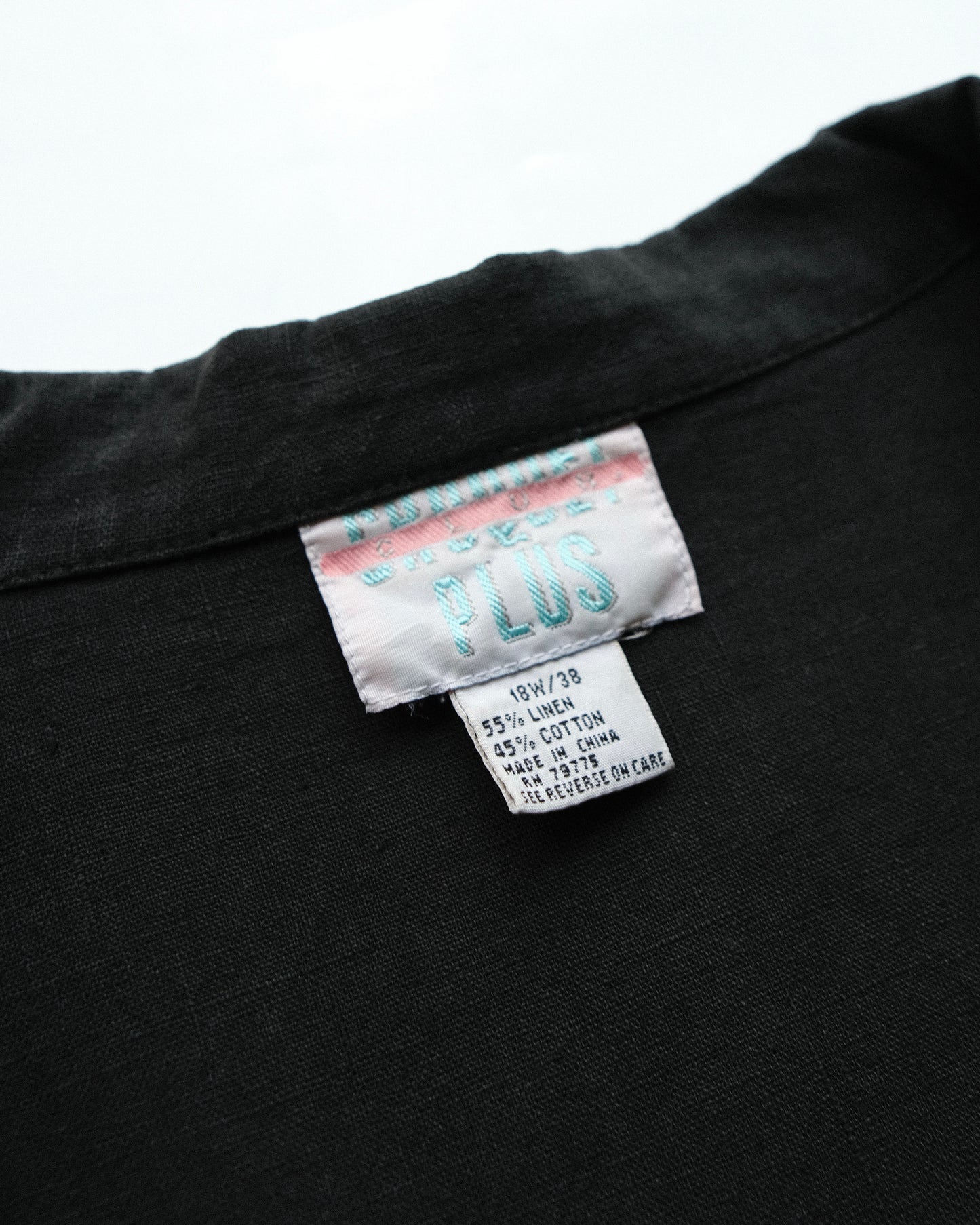 Black Cotton Linen Jacket