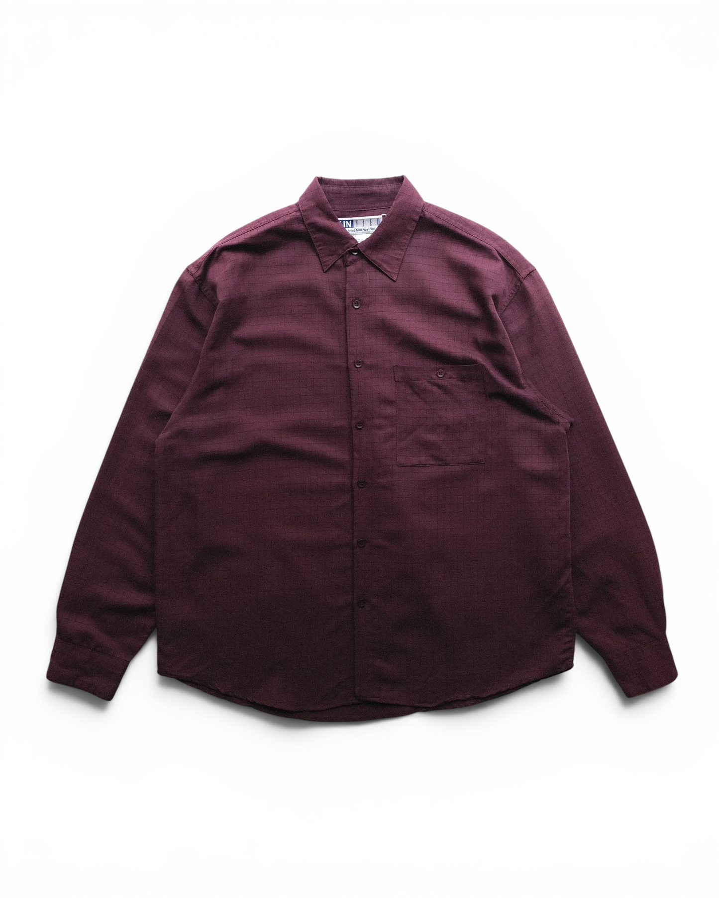 UNTIED - Windowpane Rayon Blend Shirt