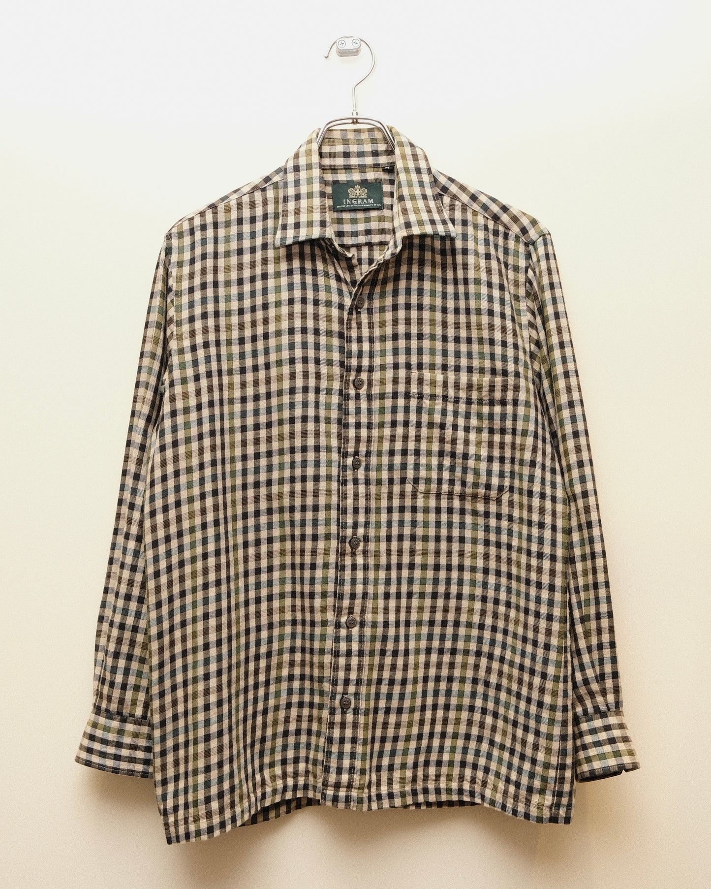 INGRAM - Wool Blend Gingham Check Shirt