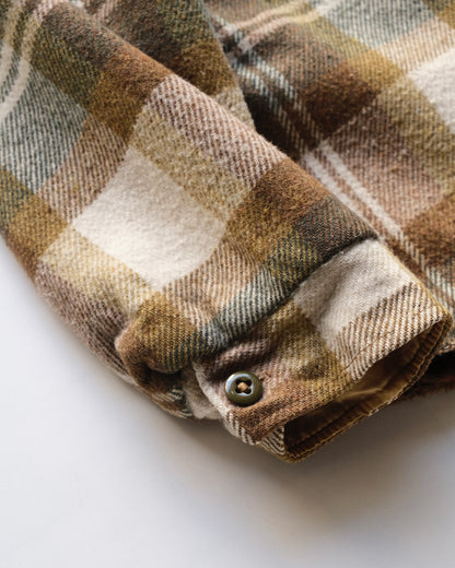 80s Plaid Pile Lined Shirt Jacket